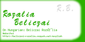 rozalia beliczai business card